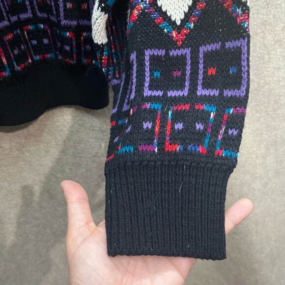 McGregor Men's Geometric Vintage Sweater Size Large 100% Acrylic Crewneck - Picture 5 of 7